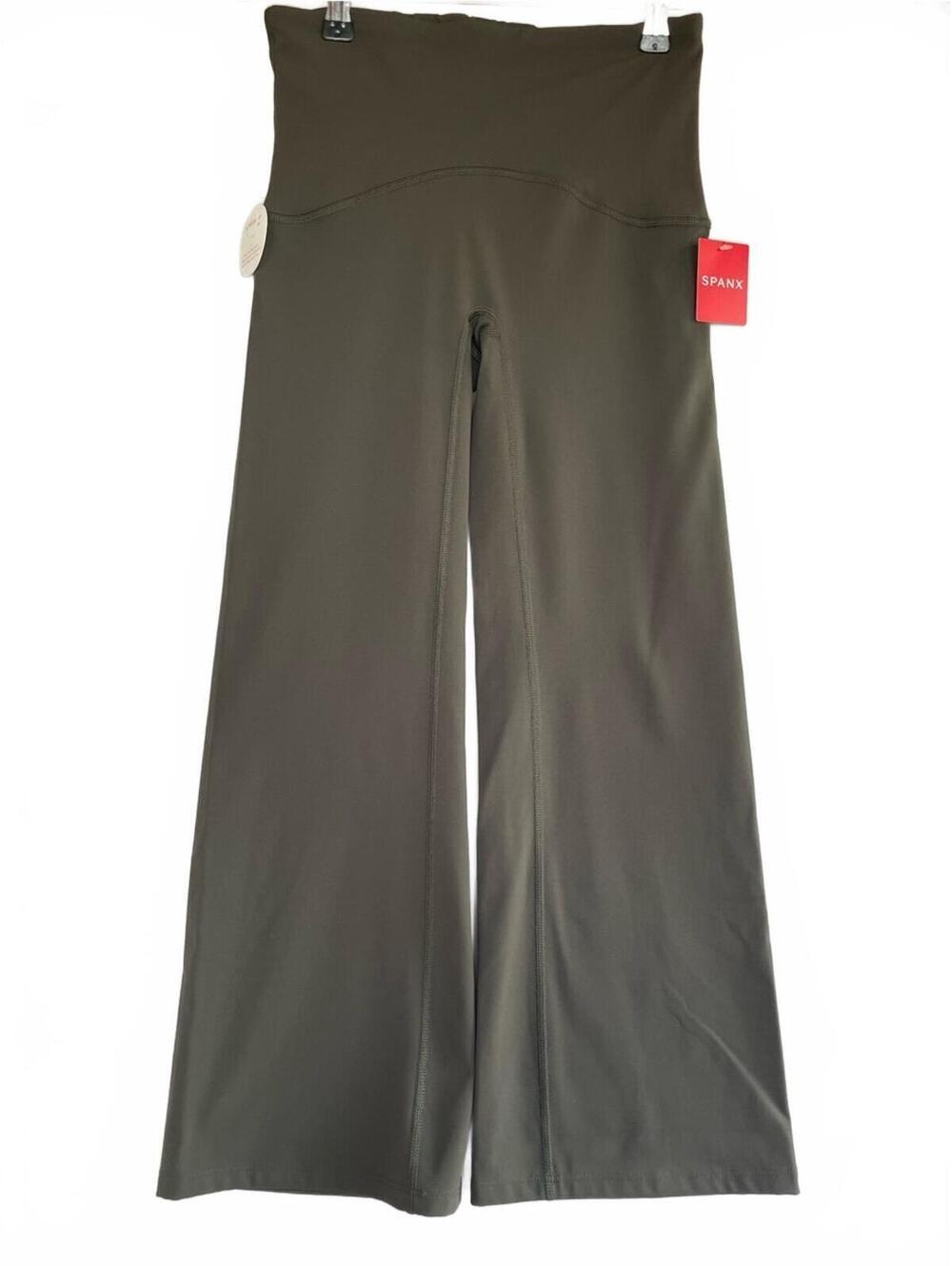 SPANX Booty Boost Active Crop Flare Leggings PS Dark Palm Olive High Rise NWT